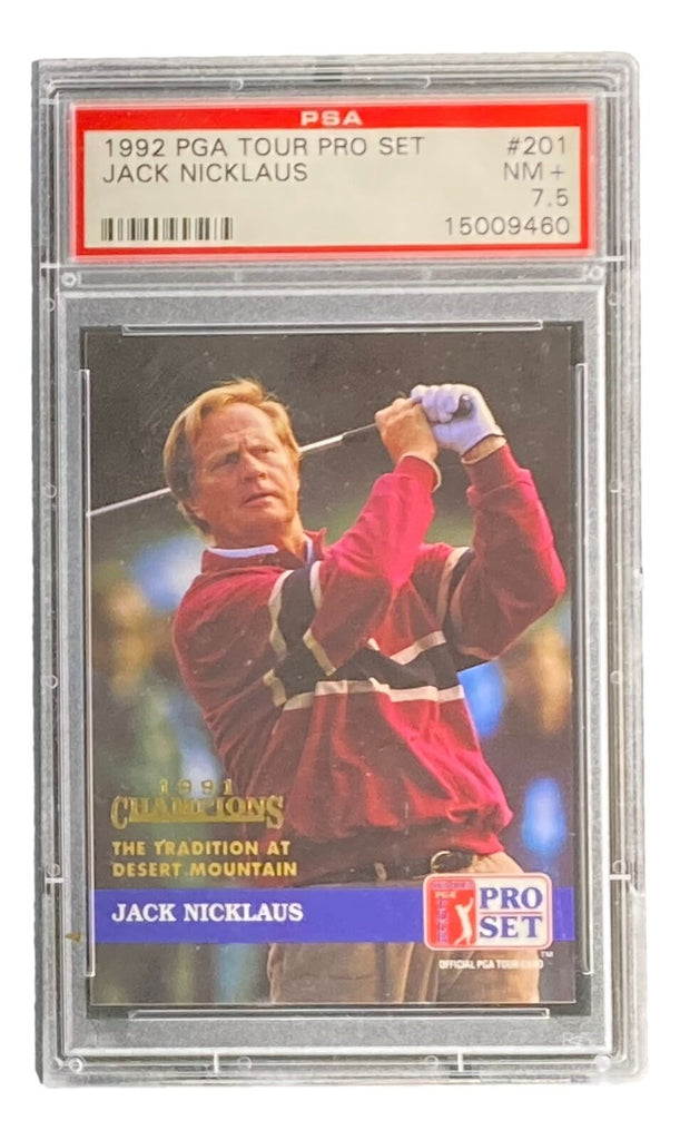 pga graded cards Jack Nicklaus 1992 PGA Tour Pro Set #201 Trading Card PSA/DNA NM 7.5 – Super Sports Center