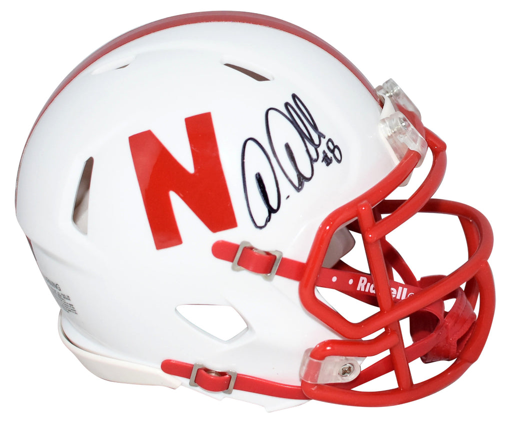 AMEER ABDULLAH SIGNED NEBRASKA CORNHUSKERS SPEED MINI HELMET COA – Super Sports Center