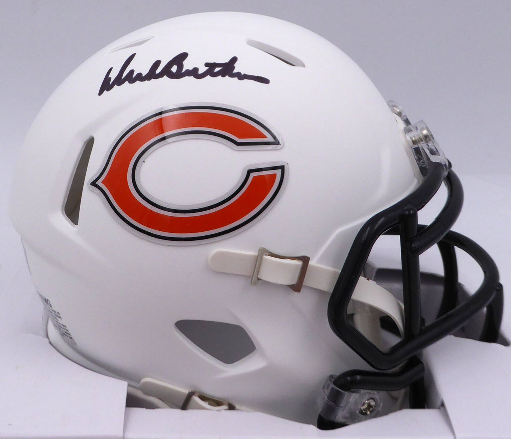 dicks mini football helmets Dick Butkus Autographed White Flat White Mini Helmet Bears Fanatics Ho – Super Sports Center