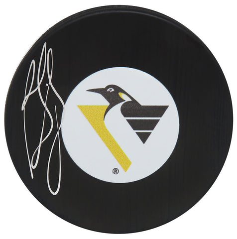 Ron Francis Signed Pittsburgh Penguins Logo Hockey Puck - (SCHWARTZ SPORTS COA)