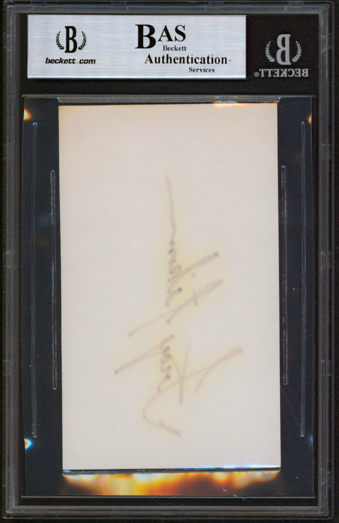 Cowboys Troy Aikman Authentic Vintage Signed 3x5 Index Card BAS