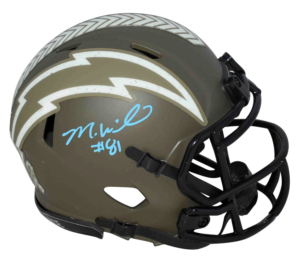 MIKE WILLIAMS SIGNED LOS ANGELES CHARGERS SALUTE TO SERVICE MINI HELME – Super Sports Center