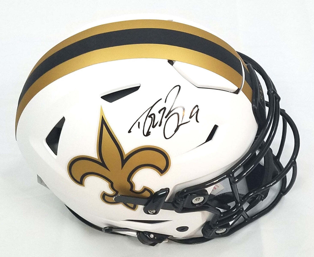 brees speedflex helmet Drew Signed New Orleans Saints Riddell Speed Flex Beckett Witnessed time leading passer and still holds the records for most seasons leading the league in passing (7) and consecutive games with a touchdown pass (54) Drew Brees Purdue Boilermakers Autographed