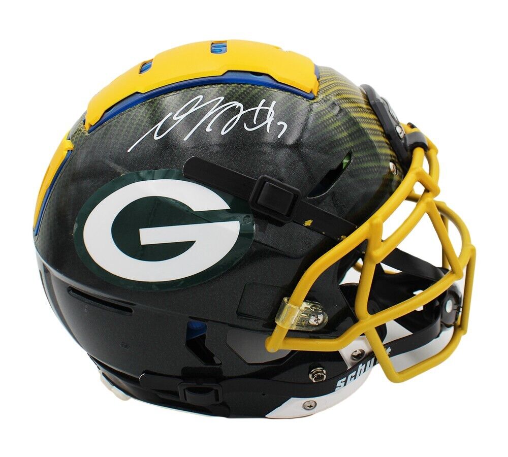 f7 helmet gold Davante Adams Signed Green Bay Packers Schutt F7 Authentic Custom NFL – Super Sports Center