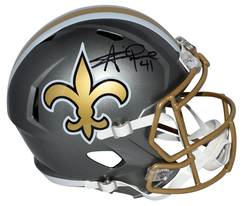 all saints central football helmet ALVIN KAMARA SIGNED NEW ORLEANS SAINTS FLASH FULL SIZE SPEED HELMET BE – Super Sports Center
