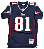 Randy Moss Patriots Signed HOF 18 Mitchell & Ness Legacy Throwback Jersey BAS