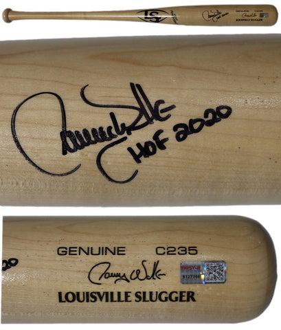 Larry Walker Signed Rockies Louisville Slugger Blonde Bat HOF Tristar 25974
