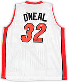 MIAMI HEAT SHAQUILLE SHAQ O'NEAL AUTOGRAPHED WHITE JERSEY BECKETT WITNESS 215720