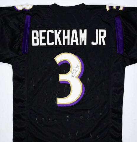 Odell Beckham Jr. Autographed Black Pro Style Jersey-Beckett W Hologram *Black