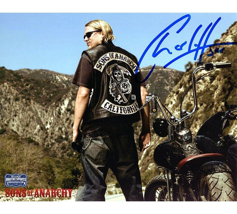Charlie Hunnam Signed Sons Of Anarchy Unframed 8x10 Photo - Standing With Bike