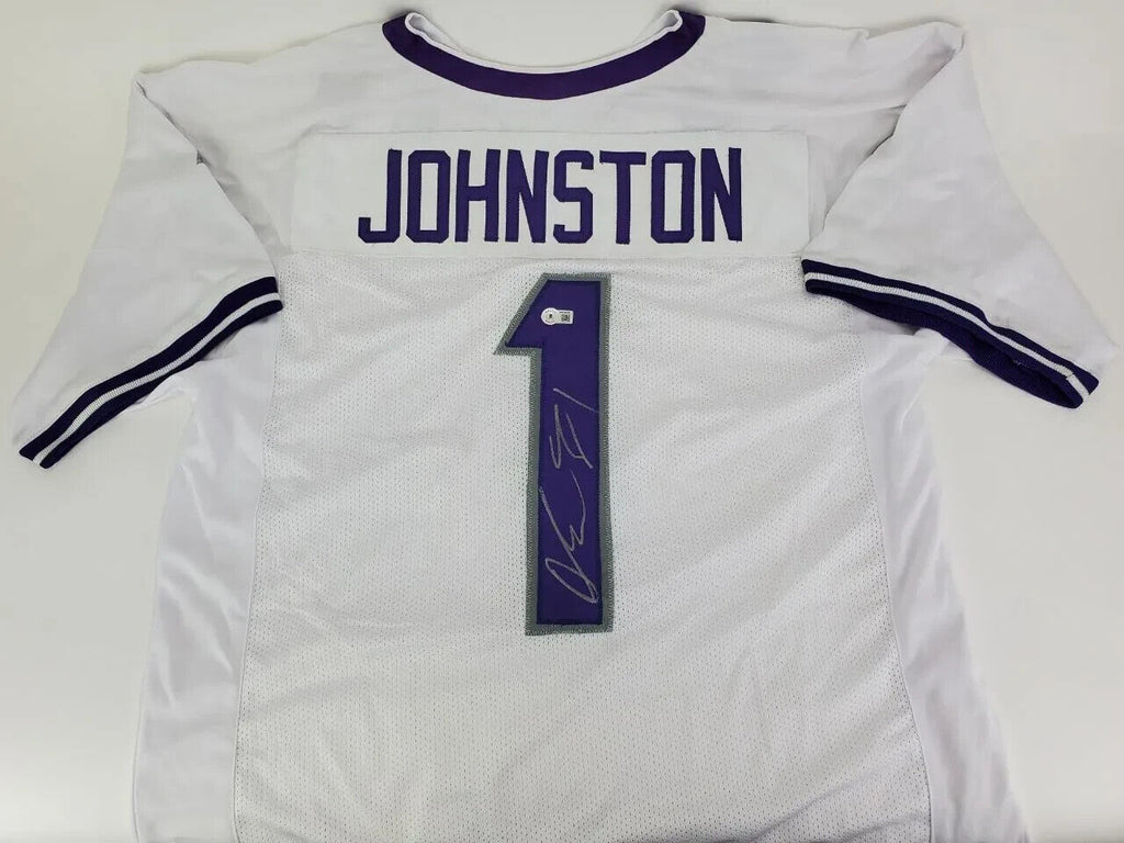 Quentin Johnston Signed TCU Horned Frogs Jersey (Beckett) L A