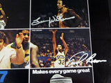 1978-79 NBA Champions Supersonics Auto Poster Photo 9 Sigs Fred Brown MCS 51050
