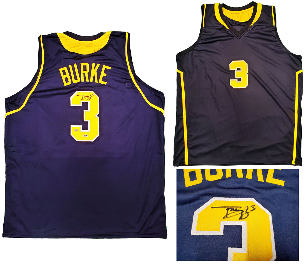MICHIGAN WOLVERINES TREY BURKE AUTOGRAPHED BLUE JERSEY PSA/DNA