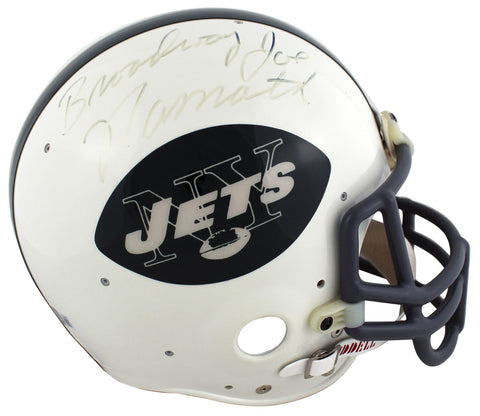 Jets Joe Namath "Broadway" Signed Vintage Full Size Proline Helmet BAS #BF19964