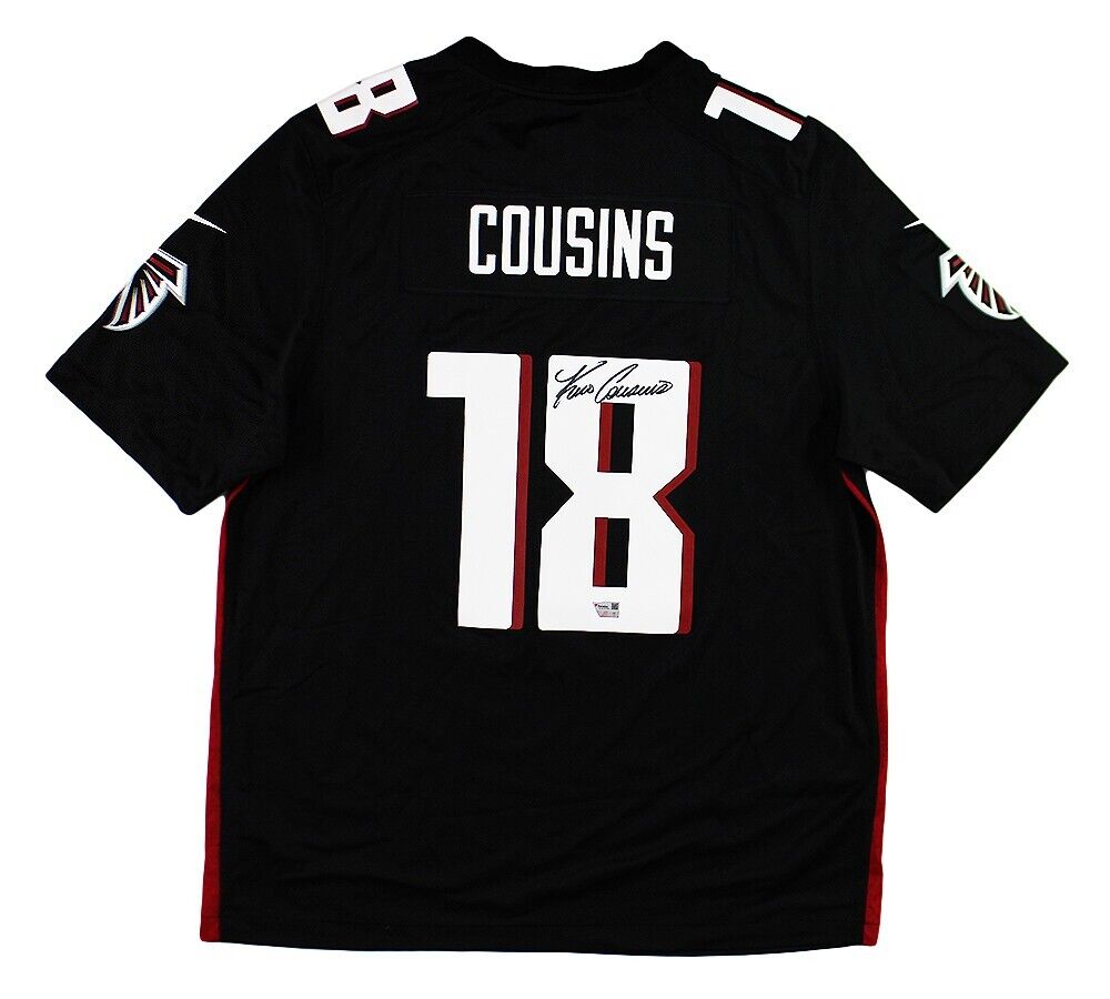 Kirk Cousins Signed Atlanta Falcons Nike Game Black NFL Jersey