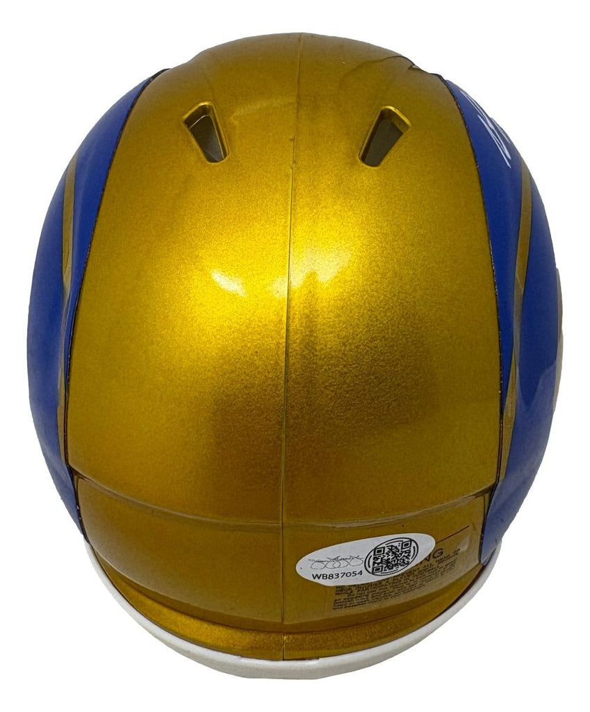 Davante Adams Signed Los Angeles Rams Flash Mini Speed Helmet JSA QR H ...