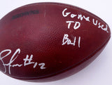 Josh Gordon Autographed Game Used Touchdown TD Ball 10-27-13 Beckett BB46419
