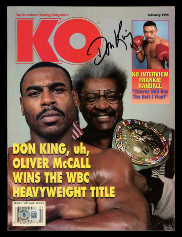 Don King Autographed Signed KO Magazine Beckett BAS QR #BK08790