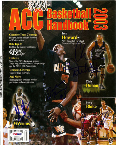 Williams, Howard, Duhon Authentic Autographed Signed Magazine Cover PSA S64965