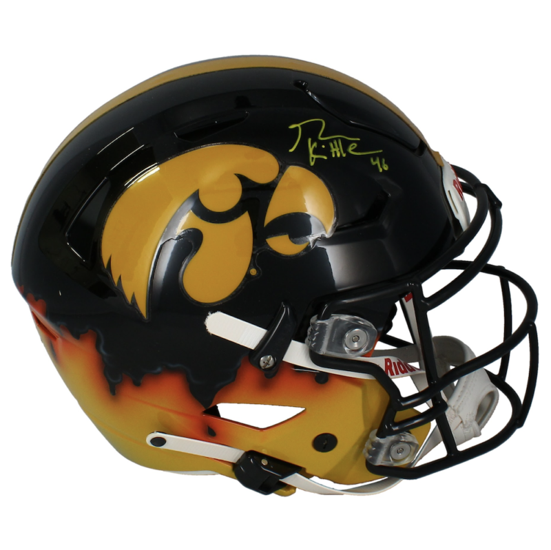 custom speedflex helmets George Kittle Autographed Iowa Hawkeyes Drip Authentic SpeedFlex Helme – Super Sports Center