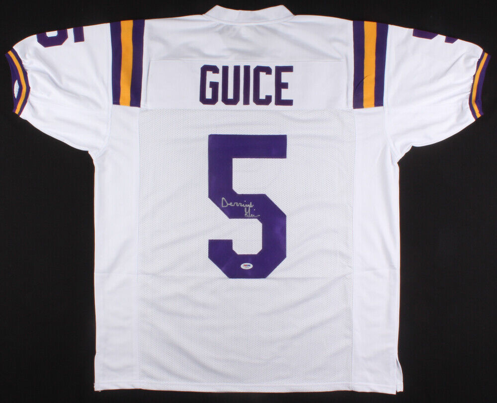 derrius guice autographed redskins football helmet full size Derrius Guice Signed LSU Tigers Jersey (PSA COA) Redskins Rookie Runni – Super Sports Center
