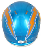 Justin Herbert Autographed Chargers Flash Speed Mini Helmet Beckett