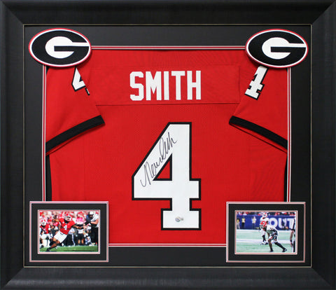 Georgia Nolan Smith Authentic Signed Red Pro Style Framed Jersey BAS Witnessed