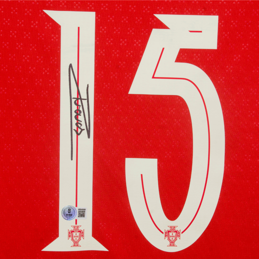 Joao Neves Signed Portugal FC Home Soccer Jersey #15 with Beckett
