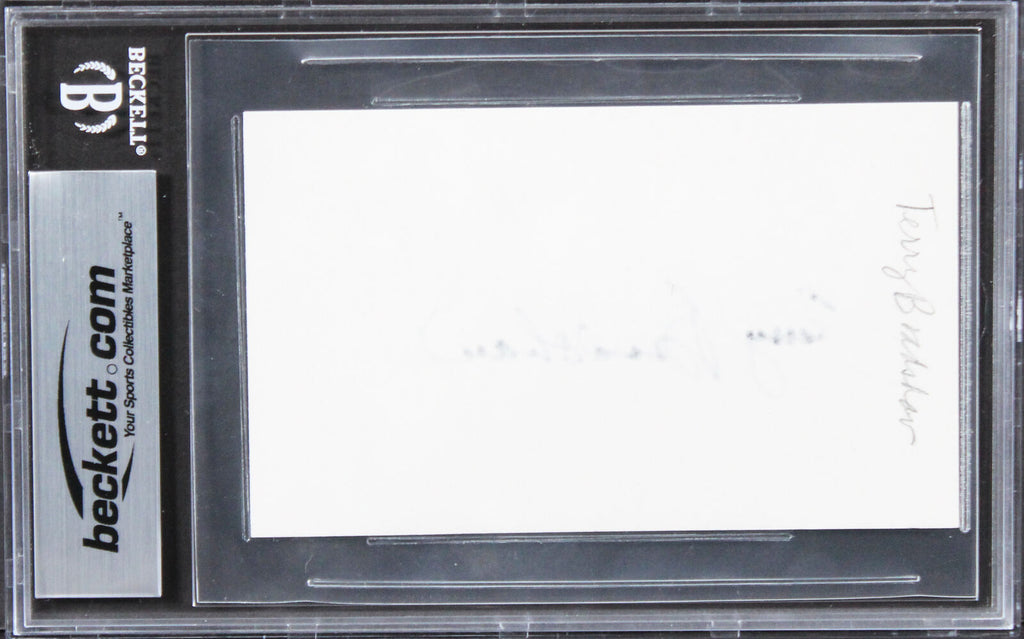 Steelers Terry Bradshaw Authentic Signed 3x5 Index Card Auto 10