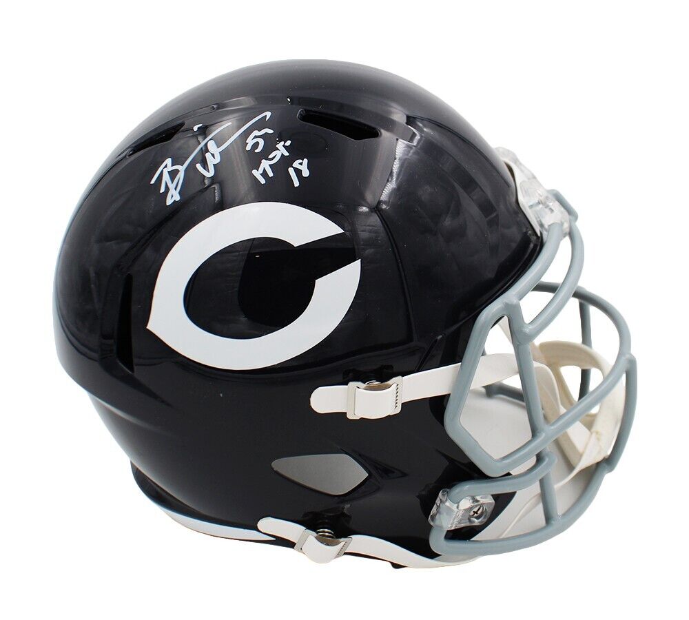 Brian Urlacher Signed Chicago Bears Speed Full Size Throwback Helmet Brian Urlacher Signed Chicago Bears Speed Full Size Throwback Helmet