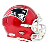 Julian Edelman New England Patriots Signed Riddell Flash Mini Helmet JSA