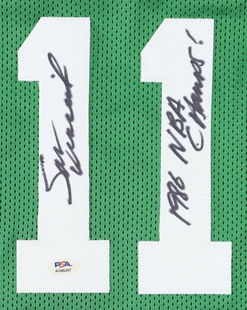 Sam Vincent Signed Boston Celtics Jersey Inscribed 