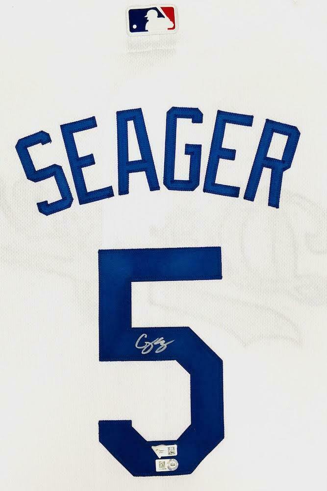 COREY SEAGER Autographed Dodgers Authentic World Series Jersey