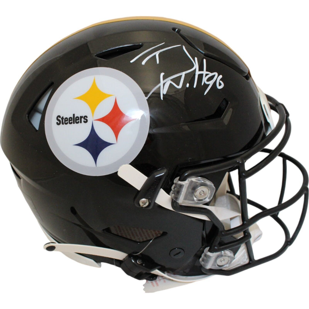pittsburgh steelers speedflex helmet TJ Watt Autographed Pittsburgh Steelers SpeedFlex Helmet Beckett Witne – Super Sports Center