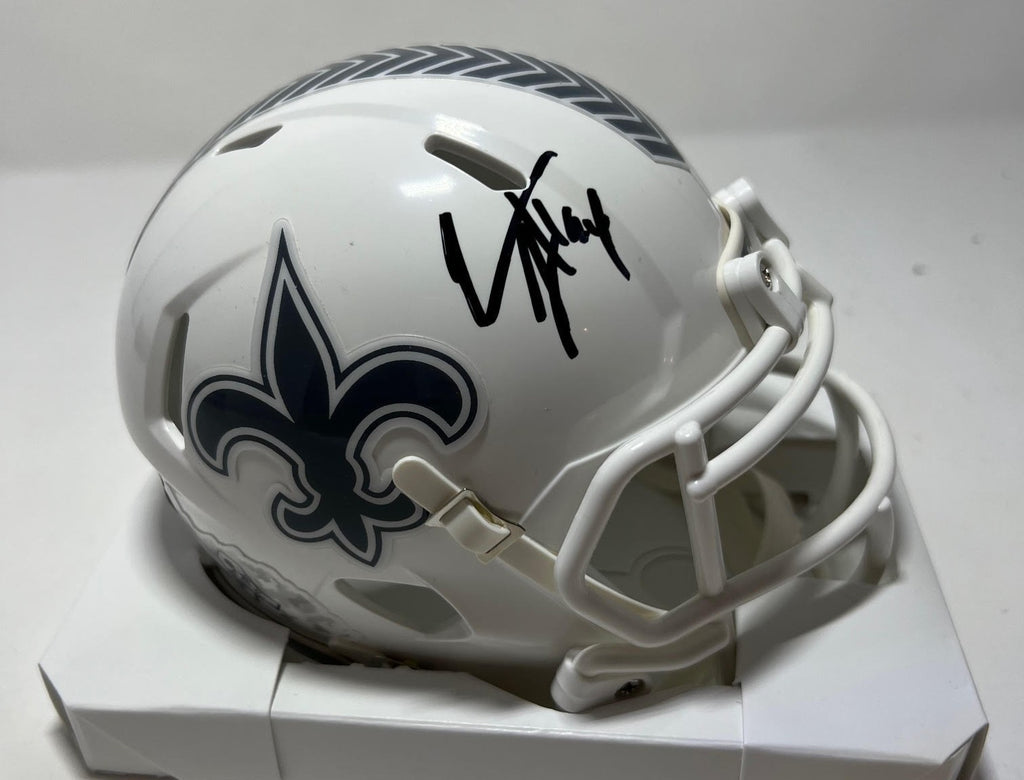 all saints central football helmet RK Vintage Style 1967 New Orleans Doug Atkins WESTBROOKSPORTSCARDS Flex padding set New Orleans Saints NFL Collectible