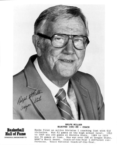 Ralph Miller Autographed 8x10 Photo Oregon State Beavers PSA/DNA COA AA92859