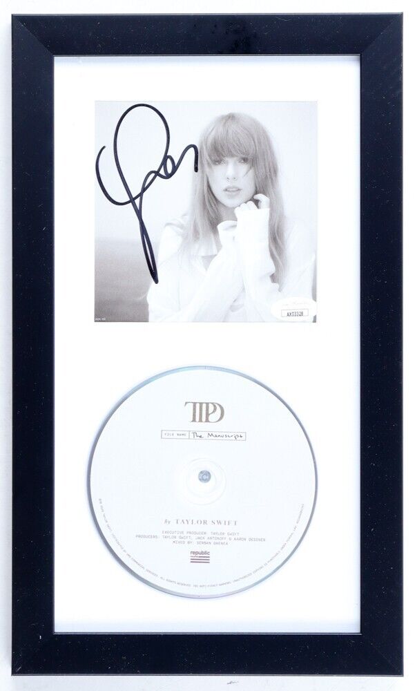 額装 taylor swiftサイン入りCD Taylor Swift Tortured Poets Department TTPD Signed Insert Framed