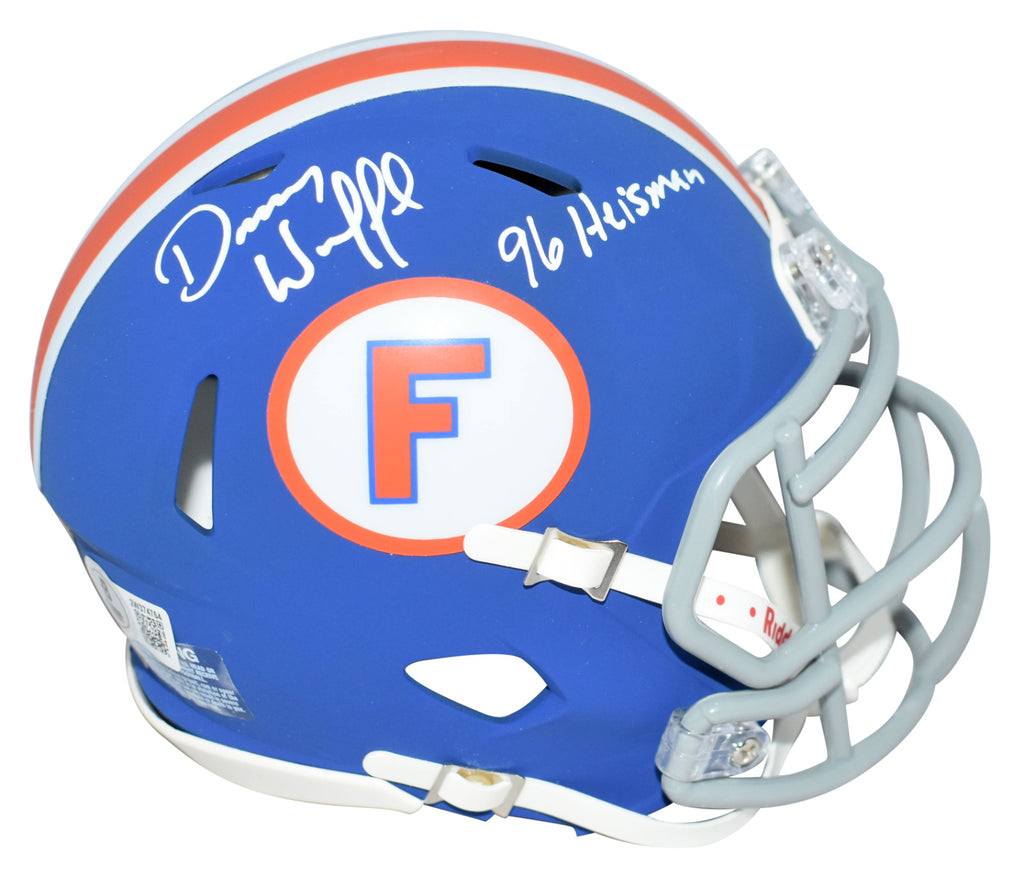 DANNY WUERFFEL AUTOGRAPHED SIGNED FLORIDA GATORS BLUE MINI HELMET BECK – Super Sports Center