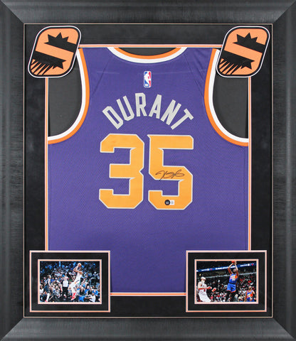 Suns Kevin Durant Signed Purple Nike Icon Edition Framed Jersey BAS Witnessed