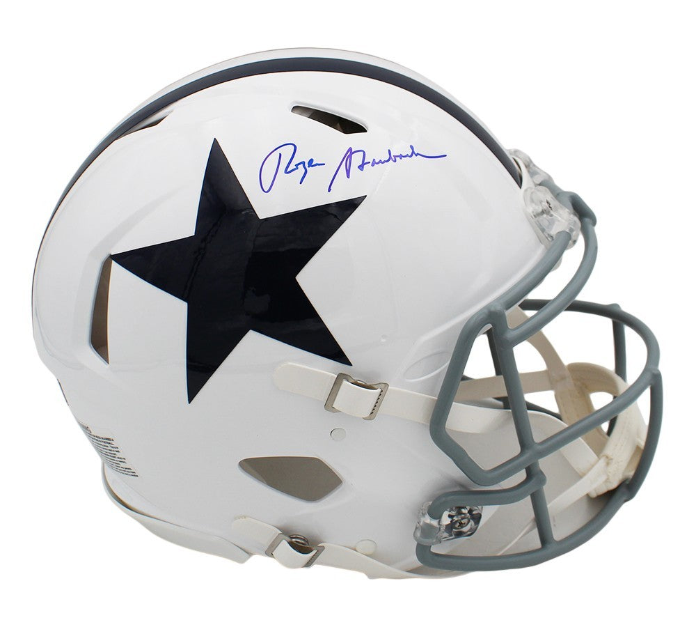 authentic throwback football helmets Roger Staubach Signed Dallas Cowboys Speed Authentic Throwback 60-63 N – Super Sports Center