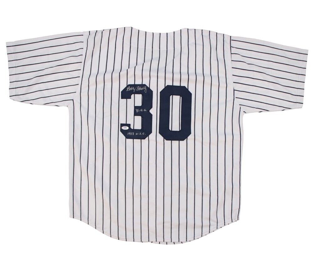 Bobby Shantz Signed New York Yankees Jersey 1958 W.S.C. & 8x