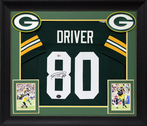 Donald Driver Authentic Signed Green Pro Style Framed Jersey BAS Witnessed