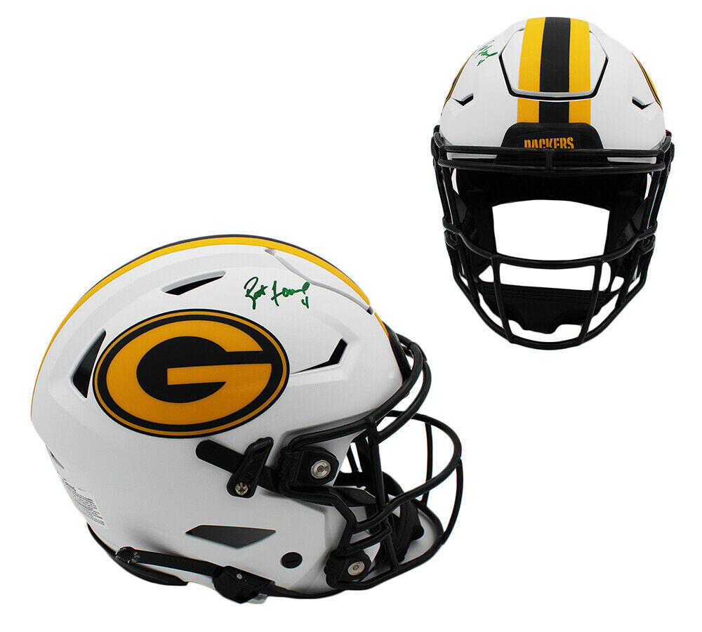 green bay packers speedflex helmet Brett Favre Signed Green Bay Packers Speed Flex Authentic Lunar NFL He – Super Sports Center
