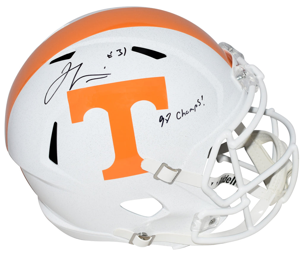 a tennessee football helmet JAMAL LEWIS SIGNED TENNESSEE VOLUNTEERS FULL SIZE SPEED HELMET W/ 98 C – Super Sports Center