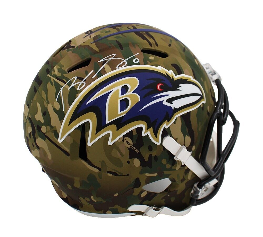 roquan smith helmet Signed Baltimore Ravens Speed Authentic Slate signed by Roquan Smith Roquan Smith Autographed Georgia Bulldogs