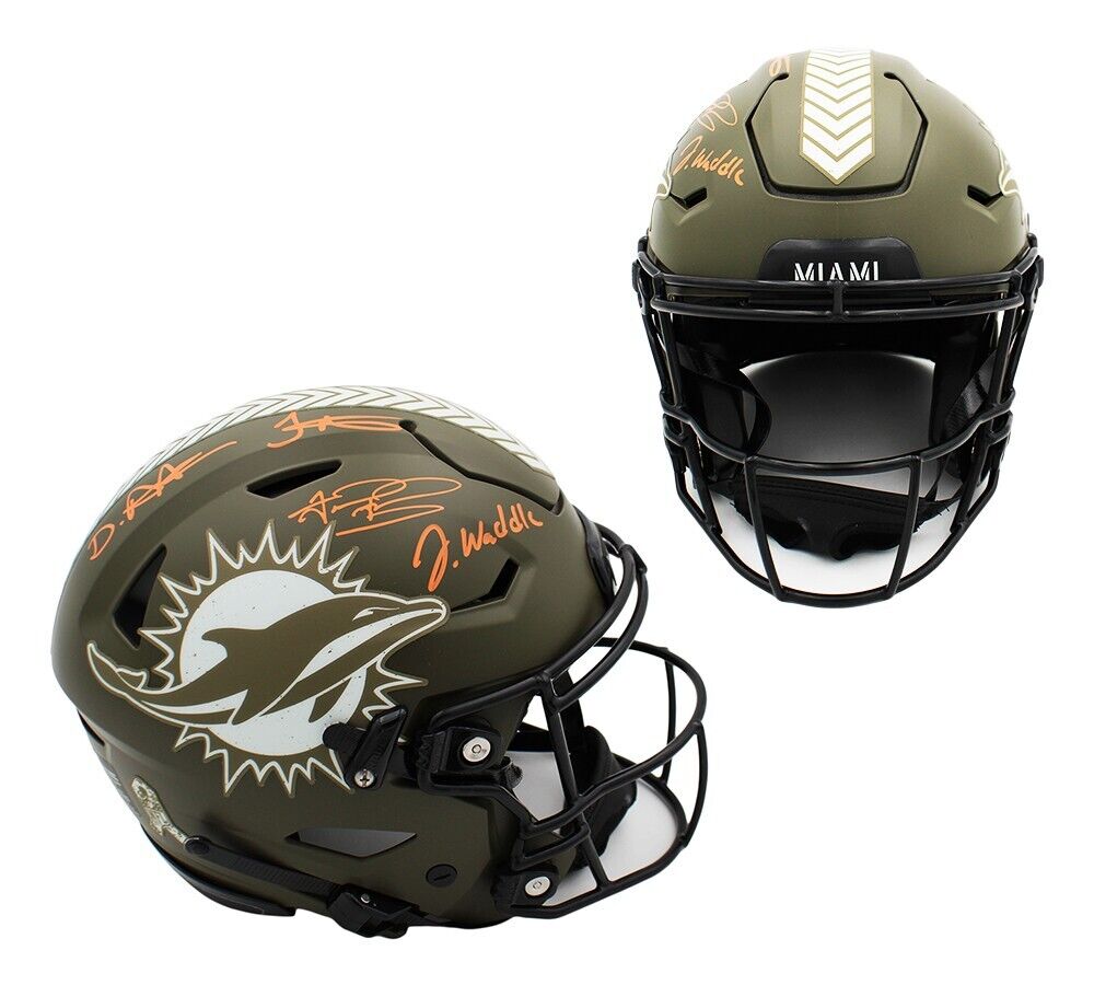 Waddle, Achane, and Hill Signed Miami Dolphins Speed Flex Authentic ST – Super Sports Center