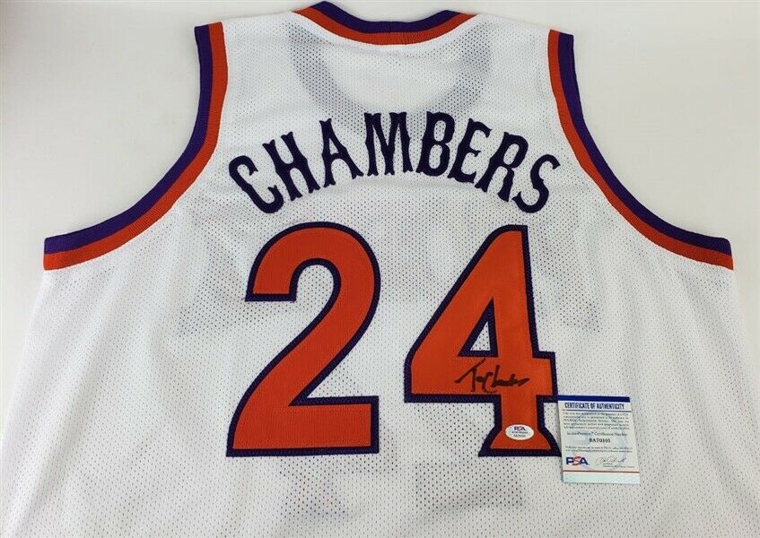 Tom Chambers Signed Phoenix Suns Jersey (PSA COA) #8 Overall Pk
