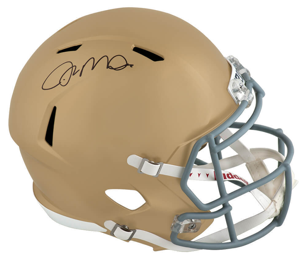 Joe Montana Signed Notre Dame Riddell Full Size Replica Helmet