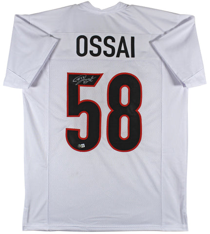 Joseph Ossai Authentic Signed White Pro Style Jersey Autographed BAS Witnessed