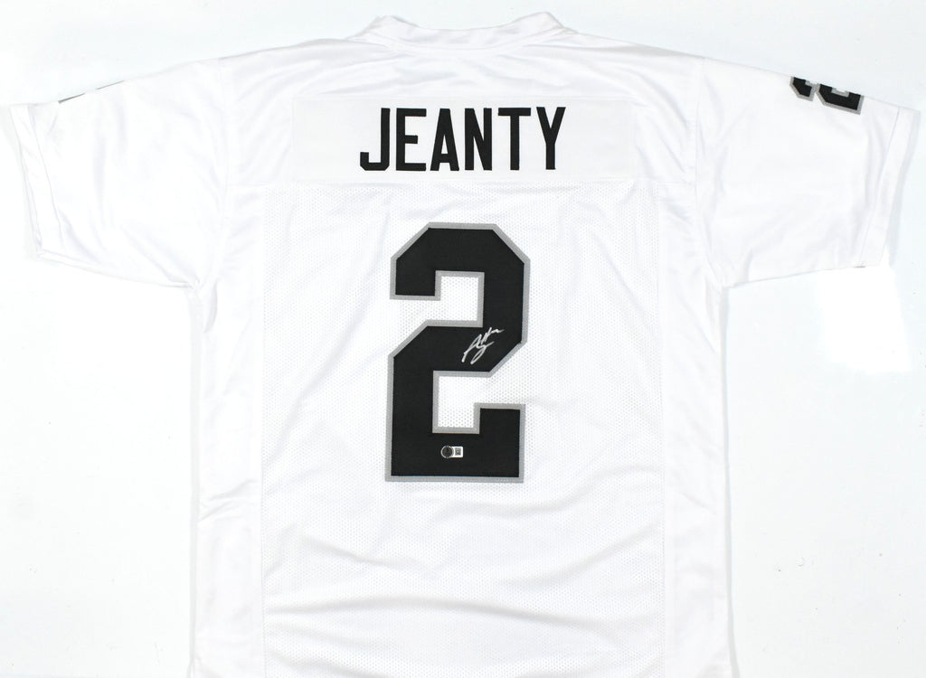 Ashton Jeanty Autographed White Pro Style Jersey Beckett W